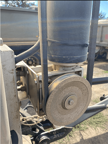 truck tarp motor for truck connected to trailer