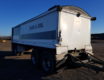 tipper truck with a tuff tarp truck motor